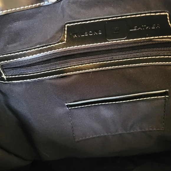 Wilson's Leather women's business tote bag in black - Picture 8 of 10